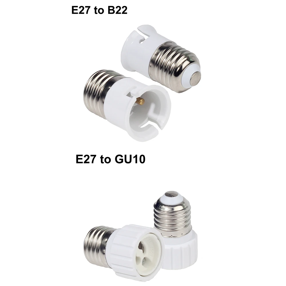 Bulb Chuyển Đổi E27 Nam để E12 E14 E40 B22 MR16 G4 G9 GU10 Nữ Đèn Bóng Đèn Ổ Cắm Cơ Sở Cho Trong Nhà Bóng Đèn Chiếu Sáng Mở Rộng Adapter