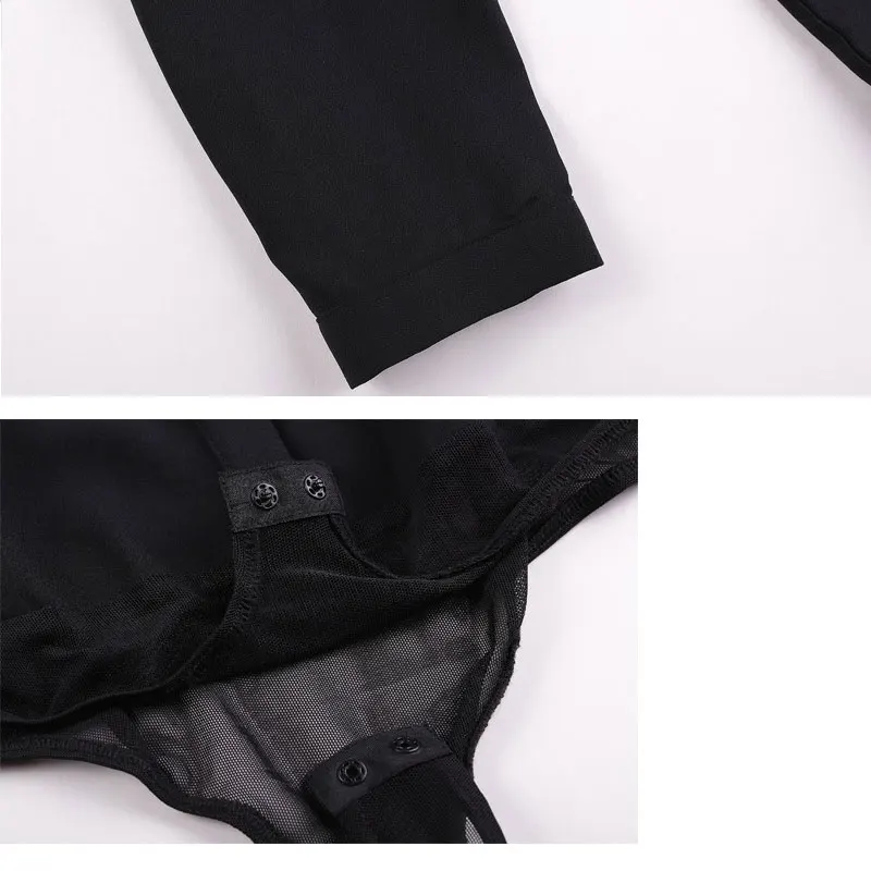 ใหม่ผู้หญิงเสื้อ SLIM FIT Turn-Down แฟชั่นลูกไม้ Patchwork ออกแบบสามสีดำ SY0287 S-XL