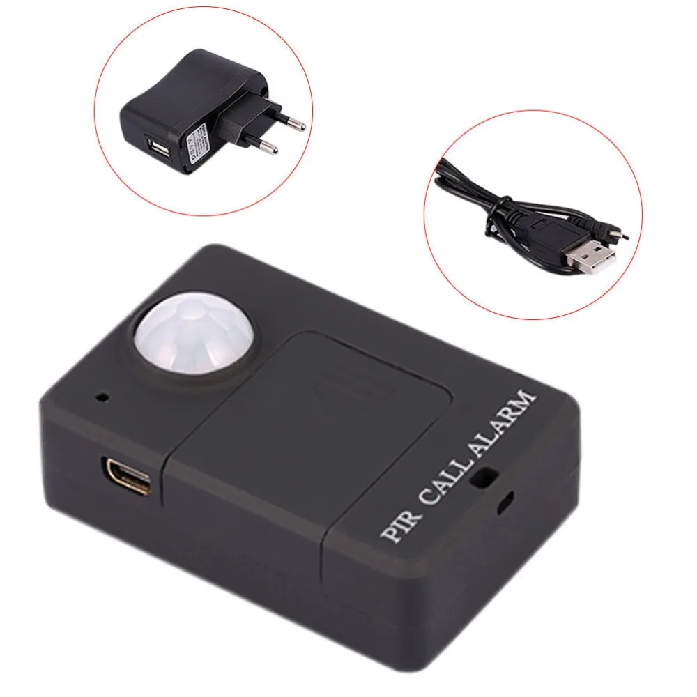Mini GSM PIR Báo Động Chuyển Động Báo Động Cảm Biến Hồng Ngoại Không Dây GSM Báo Động Chống Trộm Phát Hiện Chuyển Động Với Phích Cắm Châu Âu Cao Cấp độ Nhạy