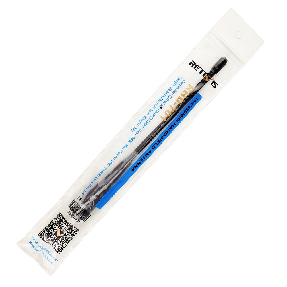 Reteビス-SMA-Fトランシーバーアンテナ、RHD-701、vhf、uhf、2dbi、kenwood Baofeng uv 5r、quansheng、uv k5、k6、hyt、グラデーションアクセサリーに適合