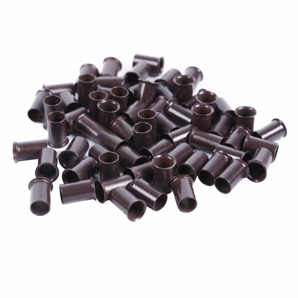 3.4Mm 1000Pcs ยูโรล็อค Flared Flaring Micro ท่อทองแดงแหวนลูกปัดเชื่อมโยงมนุษย์ Hair Extensions เครื่องมือ