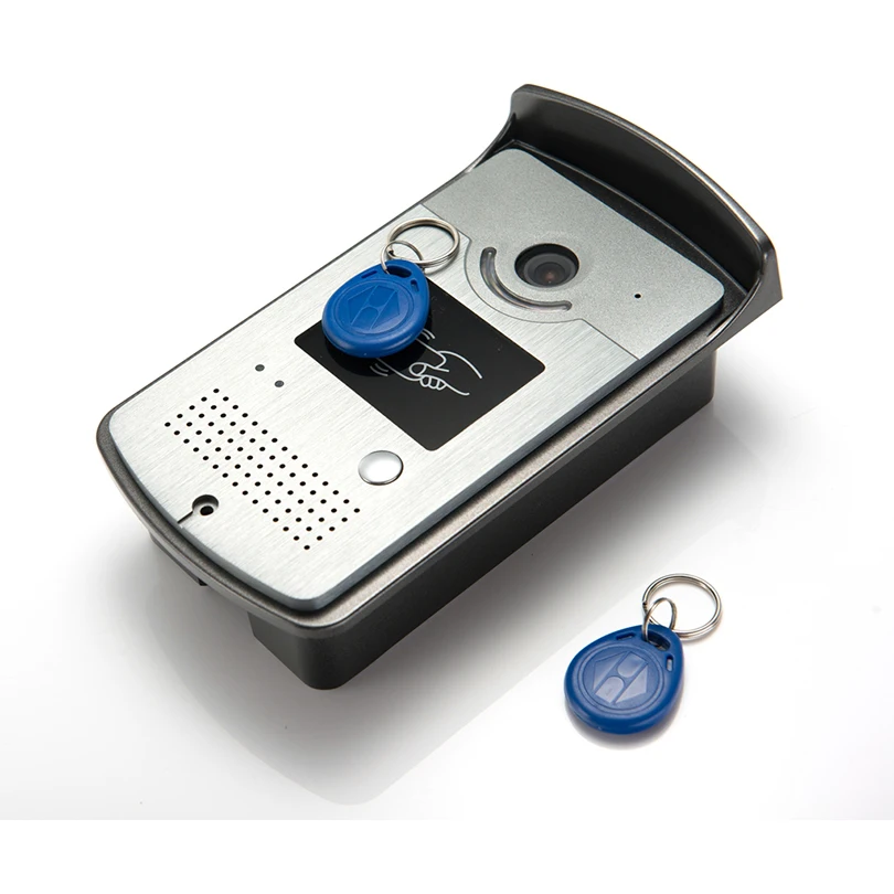7" Video Door Phone Kit with ID Keyfobs + Electric Lock + Power Supply+ Door Exit for villa Video Doorbell video Intercom System