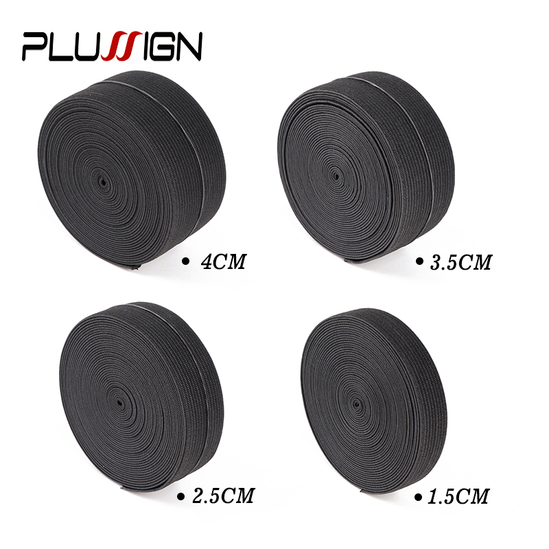 人気! かつら用ゴムバンド,長さ5m,1.5/2.5/1/3/3/4cm,高品質の黒いナイロン製アクセサリー