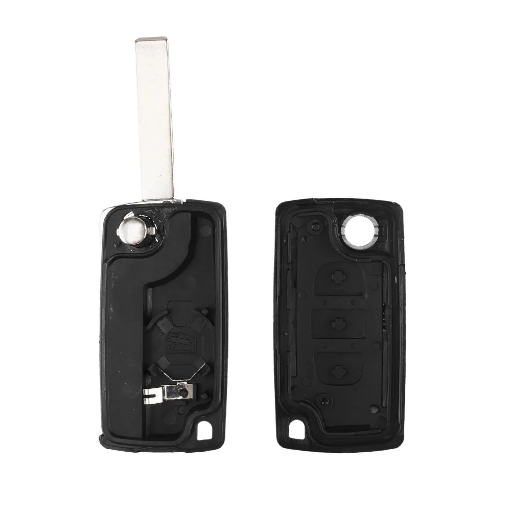Keyyou para citroen c1 c2 c4 picasso c5 c6 3 botões chave fob caso remoto símbolo de luz com crachá ce0536 frete grátis