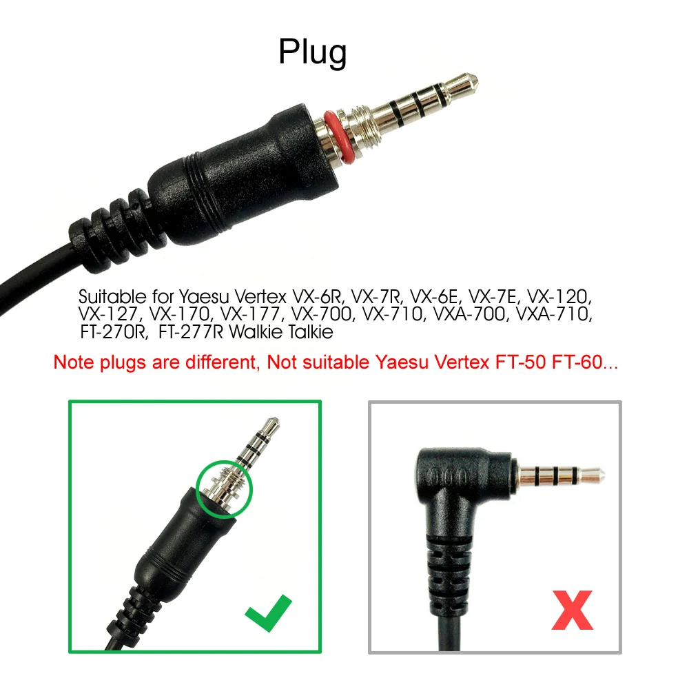 Гарнитура с микрофоном для Yaesu Vertex VX-6R VX6R VX7R FT-270