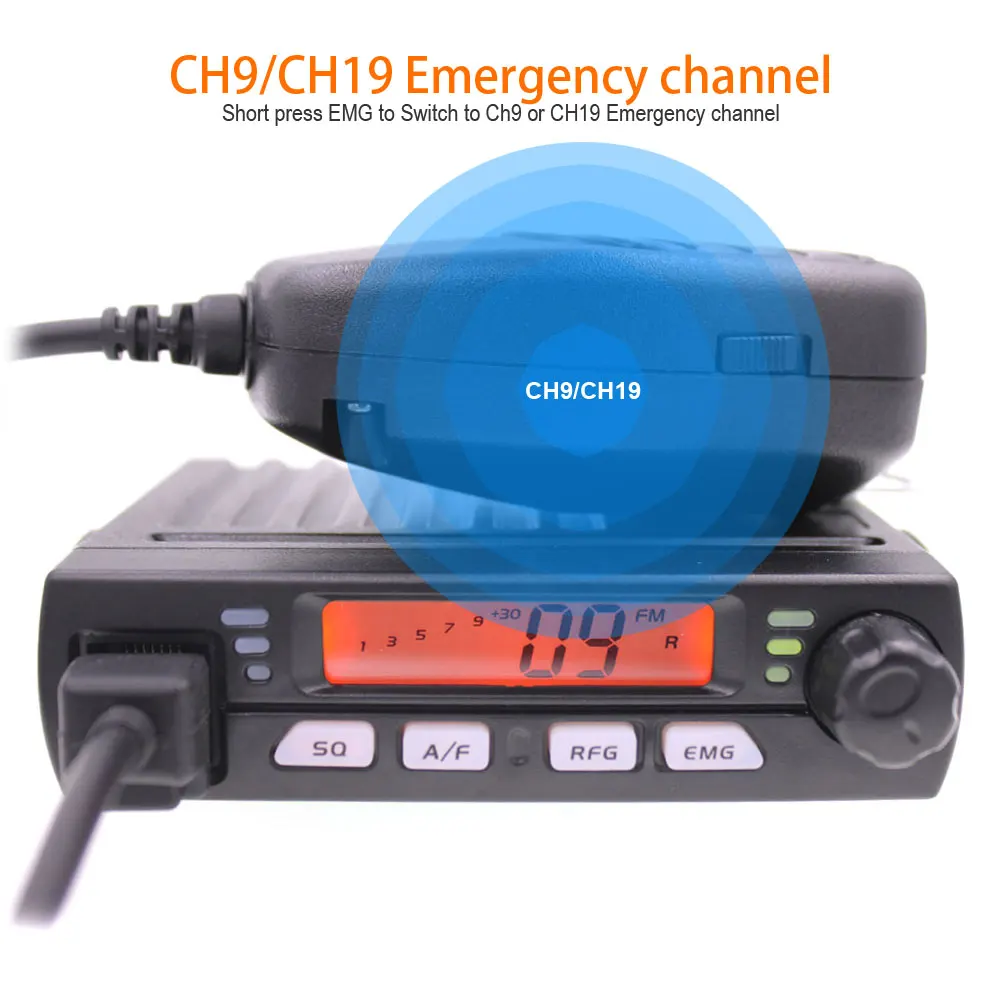 Anysecu-ミニcbラジオ、CB-40M、25.615-30.105mhz、10メートルのラジオ、8w、am fm、バンドトランシーバー、AR-925新品