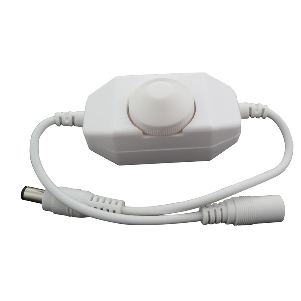 DC 12 V LED-Dimmer, 2 A, 24 W, Knopf, LED-Dimmer, Helligkeit, Dimmschalter, EIN/AUS, für einfarbige 2835 5050 COB-LED-Streifen