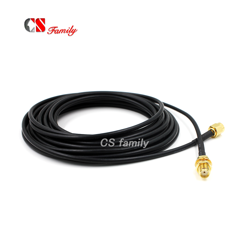 RG174 10 m SMA-Stecker auf SMA-Buchse, Verlängerungskabelantenne