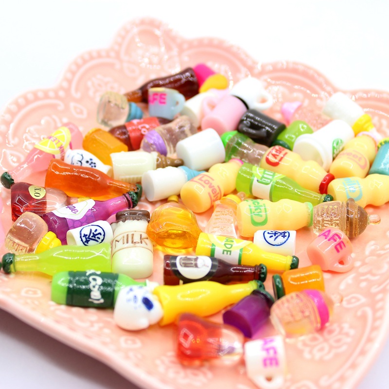 10 pçs mini leite vinho garrafas de água casa de bonecas brinquedo em miniatura boneca comida cozinha sala estar acessórios crianças presente fingir jogar brinquedo