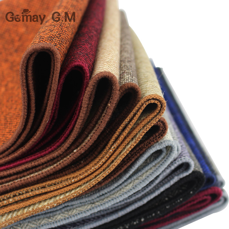 คุณภาพสูงผ้าเช็ดหน้าผ้าพันคอธุรกิจชุด Hankies ขนสัตว์ Casual Mens Pocket Square Solid ผ้าเช็ดหน้าสำหรับงานแต่งงาน 23*23 ซม.