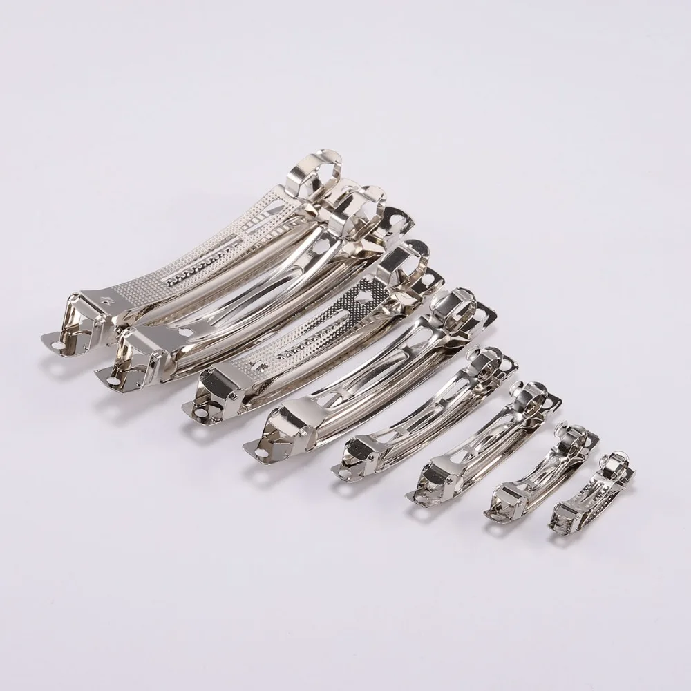 自動ヘアクリップ,空の幅設定,袋入りヘアピン,フレンチバレッタスタイル,ジュエリー作り用品,10個