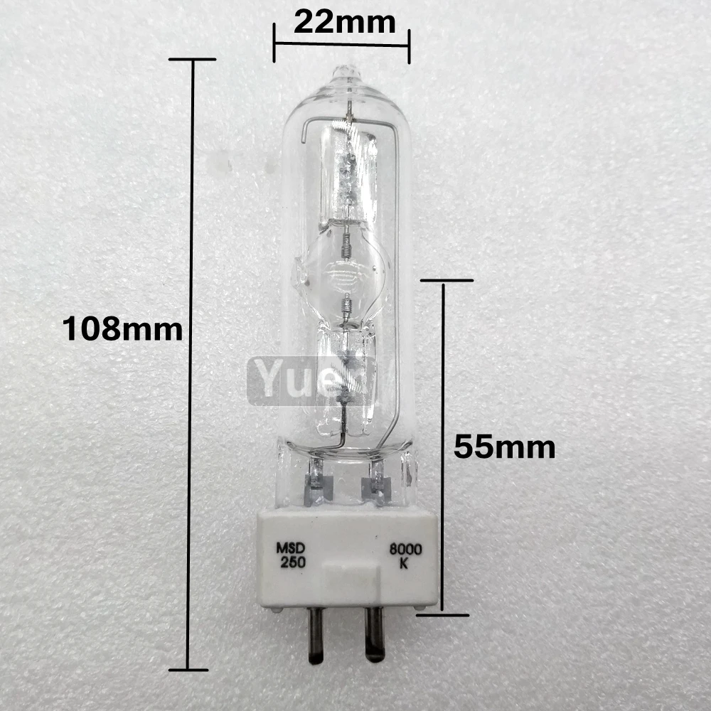 แสงเวทีโคมไฟ MSD 250/2 MSD250W วัตต์90V MSR หลอดไฟ NSD 250W 8000K โลหะหลอดฮาโลเจน Disco DJ ไฟ LED หลอดไฟหน้า