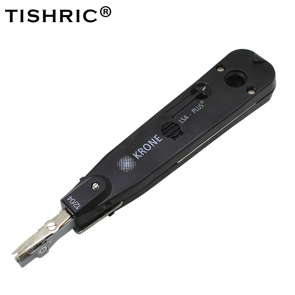 TISHRIC Krone RJ45 Crimper profesional lsa-plus Cable de teléfono de telecomunicaciones RJ11 Kit de herramientas de prensado de perforación óptica