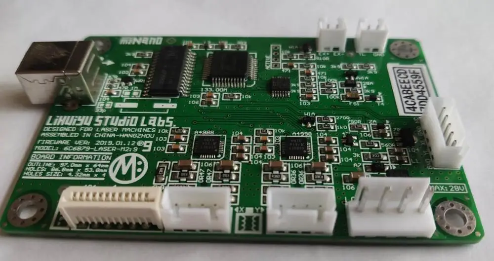 LIHUIYU M2 Nano Laser Điều Khiển Board Mẹ Main Mẹ Hội Đồng Quản Trị Hệ Thống Sử Dụng cho Co2 Máy Cắt Khắc 3020 4030 6040