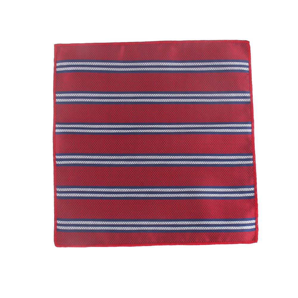 Lenço listrado quadrado de bolso para homem, conjunto de roupas para homens e mulheres, toalha de bolso