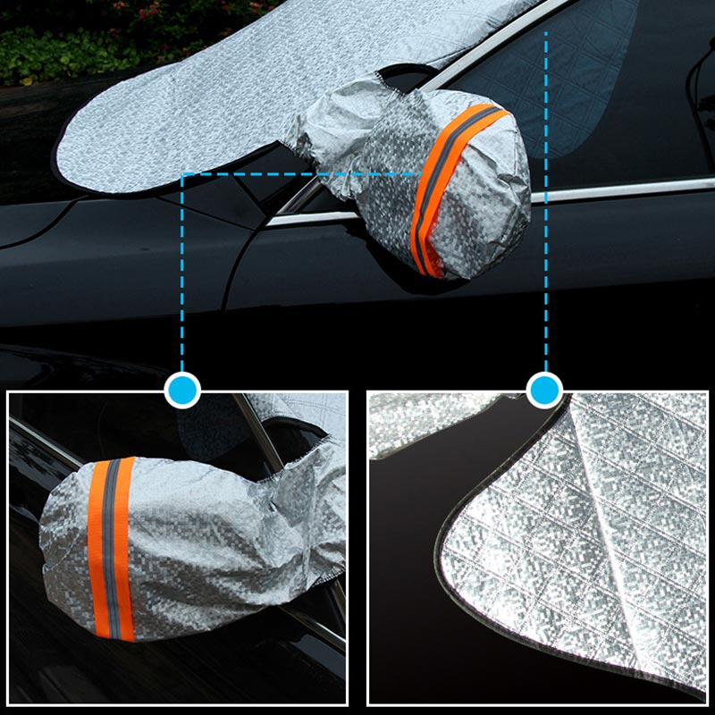 SEAMETAL กระจกรถยนต์ Snow Shield สําหรับฤดูหนาวผ้าคลุมรถหน้าต่างด้านหน้า Anti Ice Frost กลางแจ้งป้องกันหิมะพร้อมแม่เหล็ก