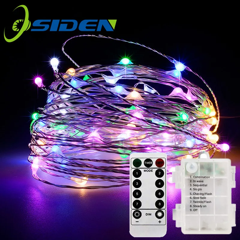 Giáng Sinh 33Feet 100 Led Cổ Dây Đèn Pin Điều Khiển Từ Xa Điều Khiển Hẹn Giờ Hoạt Động Chống Thấm Nước Dây Đồng Twinkle 20M
