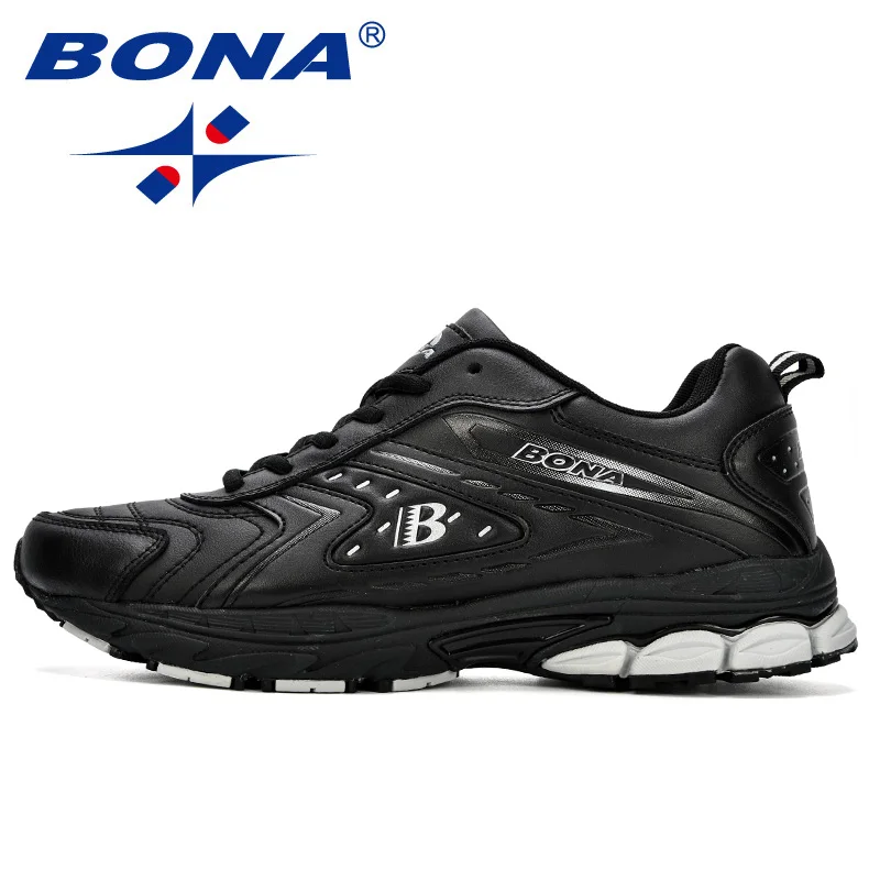 BONA ผู้ชายรองเท้าสบายๆยี่ห้อผู้ชายรองเท้าผู้ชายรองเท้าผ้าใบรองเท้าสบาย Breathable ไมโครไฟเบอร์กลางแจ้งรองเท้าสไตล์อินเทรนด์