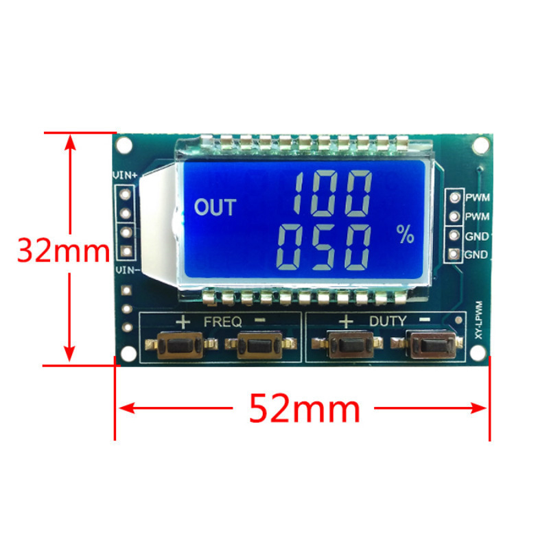 Generador de señal de 1Hz-150Khz, Módulo de placa PWM, frecuencia de pulso, ciclo de trabajo, módulo ajustable, pantalla LCD, 3,3 V-30V, 1Hz-150Khz