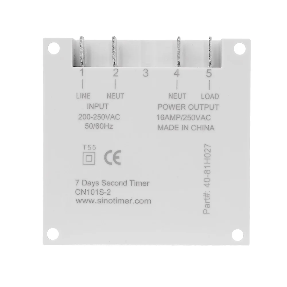 Intervalo de 1 segundo 5V 12V 24V 110V 220V interruptor temporizador Digital LCD 7 días programador de relé de tiempo programable semanal CN101S