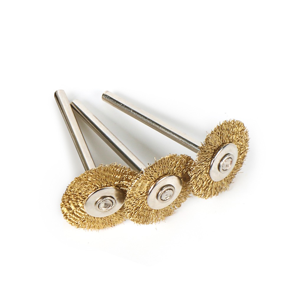 15pcs Brass Wire Wheel Cup Brush Set Brass Brush For Die Grinder Rotary Electric Tool  Polishing Brush Mini Drill Rust Removal