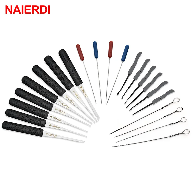 12 Chiếc NAIERDI Khóa Chọn Bộ Thợ Khóa Tiếp Tế Bị Hỏng Chìa Khóa Tự Động Hút Loại Bỏ Móc Thép Không Gỉ Tự Làm Dụng Cụ Cầm Tay Phần Cứng