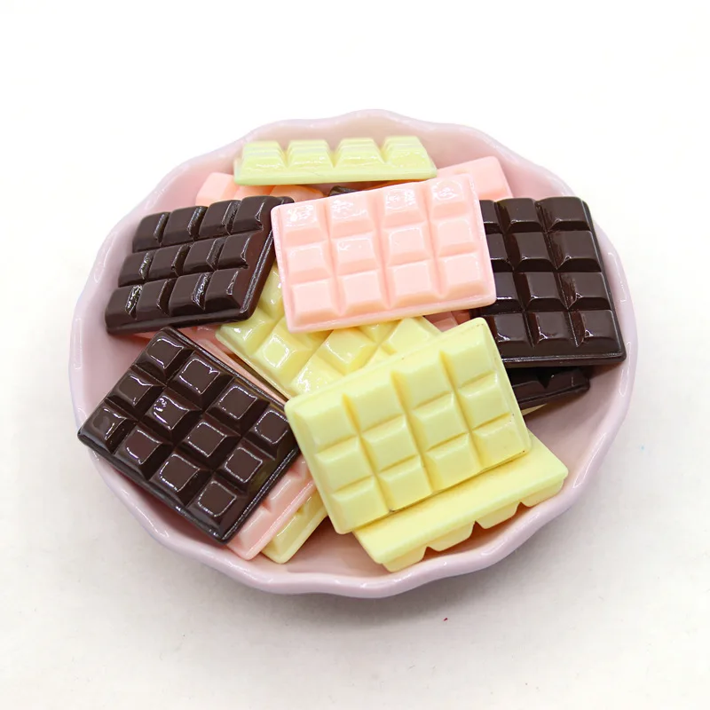 Mini casa de muñecas de Chocolate de simulación, comida en miniatura para Decoración de cocina, 6 piezas