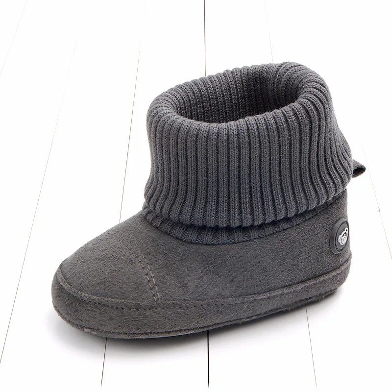 ทารกแรกเกิด First Walkers เด็กผู้หญิง Prewalker Solid Fringe รองเท้าเด็กทารกเด็กวัยหัดเดิน Soft Soled Anti-SLIP รองเท้าเด็ก WARM Booties