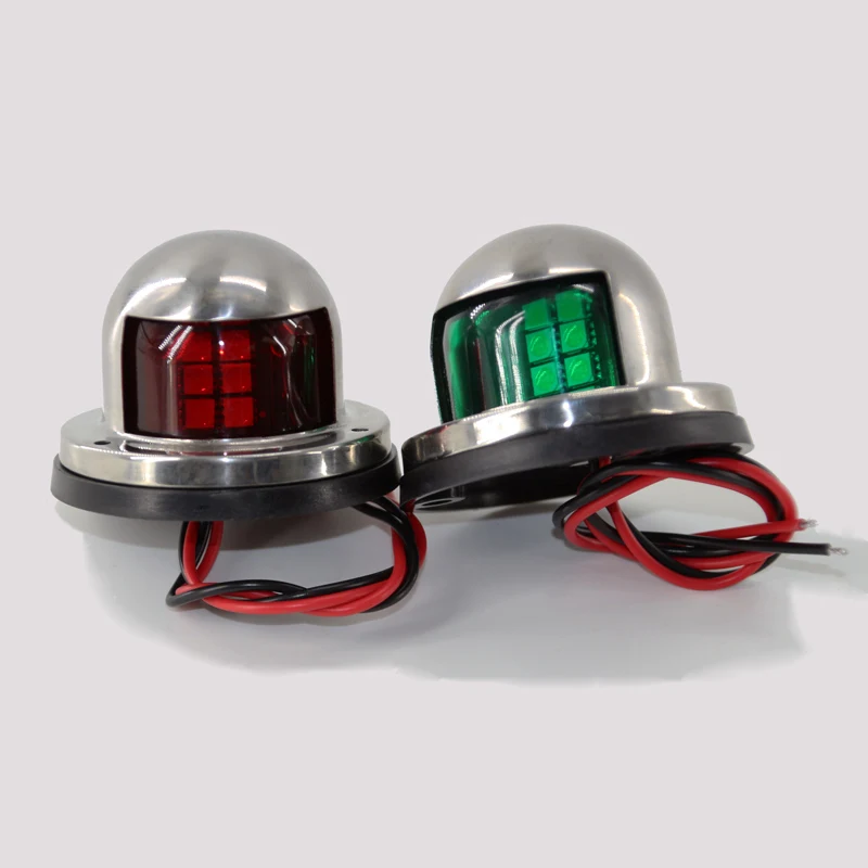 Luz de navegación para barco SU304, 12V, 24V, aeropatín y puerto para yate marino, LED resistente al agua verde y rojo, 1 Uds.