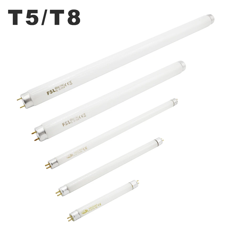 4W 6W 8W 10W 15W lámpara antimosquitos de descarga electrónica tubo T5 T8 tubos de luz ultravioleta 365nm para trampa de insectos de jardín al aire libre