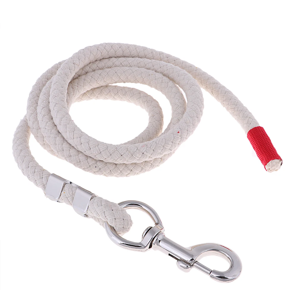 Pferd Baumwolle Blei Seil Halfter Frühling Haken Reit Versorgung Halfter Ausrüstung Für Pferd 14mm Durchmesser Schwarz/Weiß
