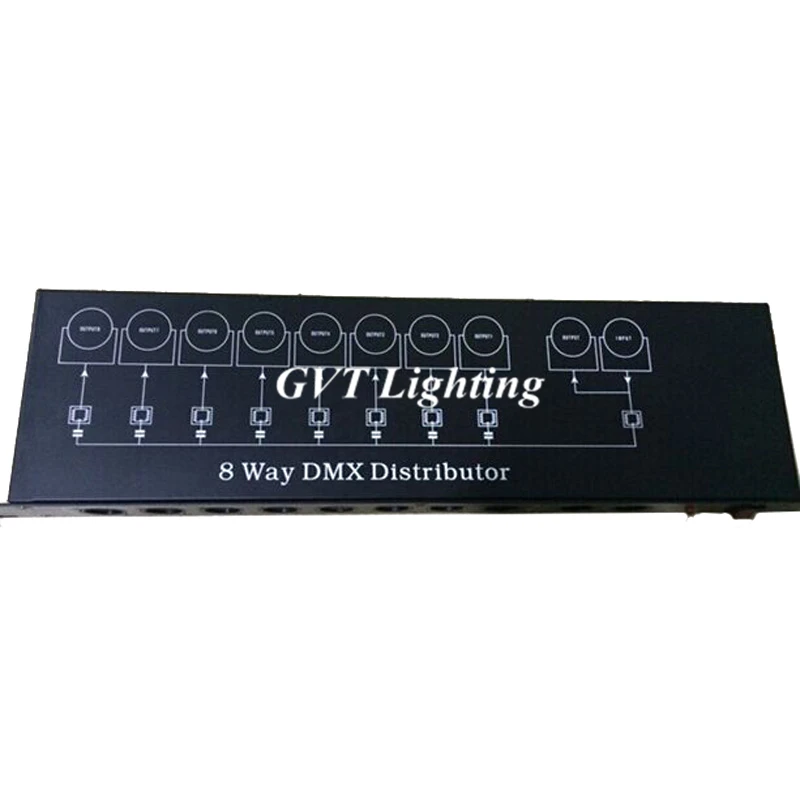 Beste qualität Bühne Licht DMX Signal Verstärker Bühne Licht Controller DMX512 Splitter 8-weg DMX Verteiler für bühne Ausrüstung