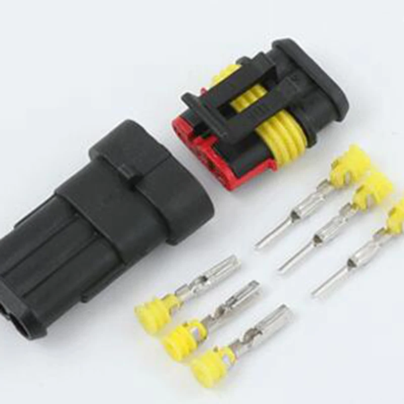 Juego de conectores impermeables automotrices para coche, lámpara de xenón, 1P, 2P, 3P, 4P, 5P, 6P, AMP 1,5, enchufe macho y hembra, 5 Juegos