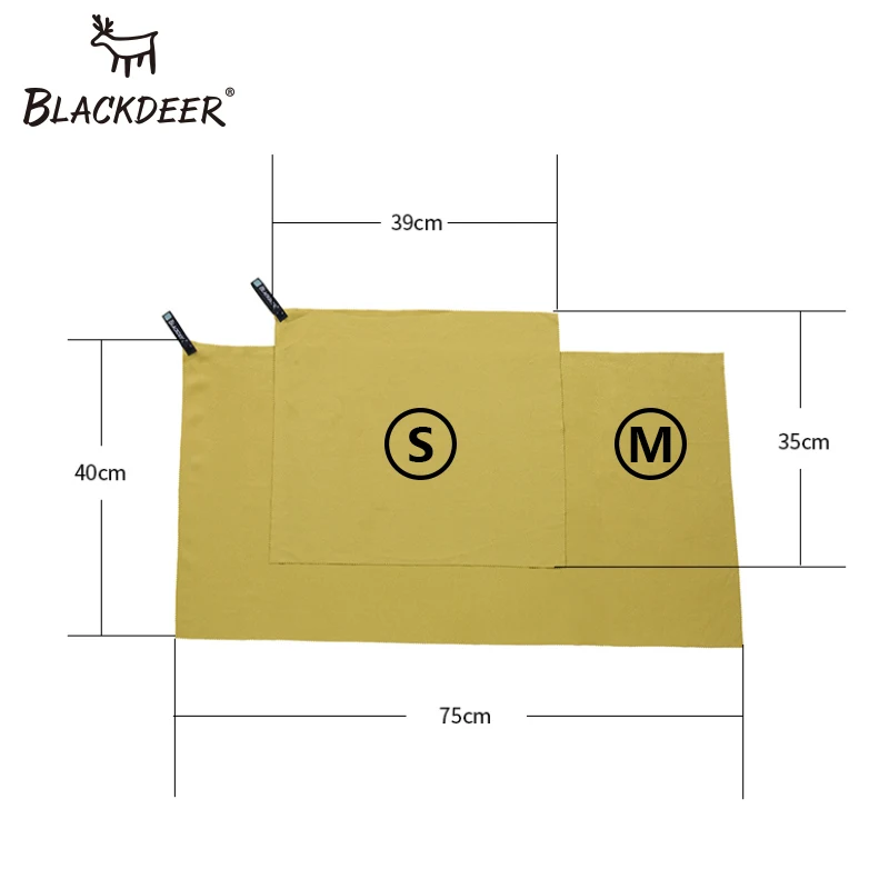 BLACKDEER Kháng Khuẩn Nhanh Khô Khăn Siêu Nhẹ Cắm Trại Nhỏ Gọn Bơi Khăn Tay Mặt Vi Sợi Leo Núi Du Lịch