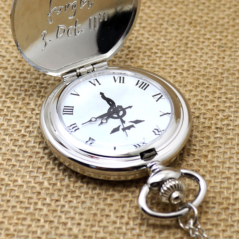 Reloj de cuarzo estilo Steampunk, reloj de bolsillo de Color plateado, antiguo, Alchemist, P423C