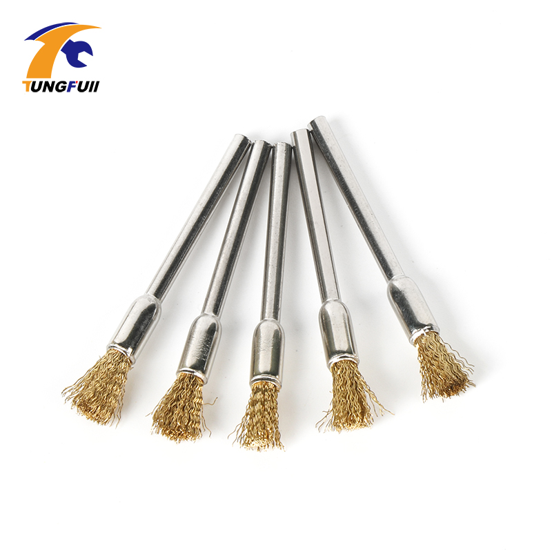 15pcs Brass Wire Wheel Cup Brush Set Brass Brush For Die Grinder Rotary Electric Tool  Polishing Brush Mini Drill Rust Removal