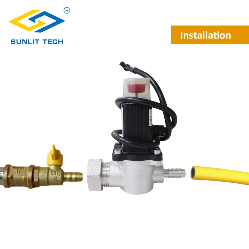 Natural Gas Leak Detector Gas Leakage Alarm LPG Gas Sensor Voice Prompt with Cylinder Solenoid Valve Cut Off Gas for Security
