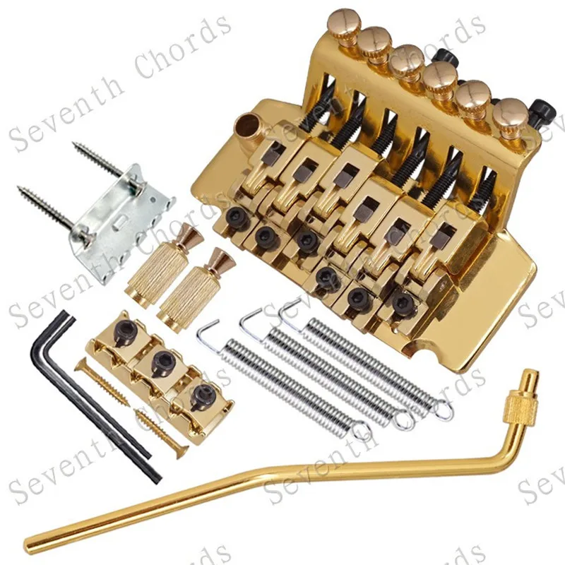 EIN Satz Tremolo Double Locking System Pulled Strings E-Gitarre Brücke Zubehör Teil 3 Farben