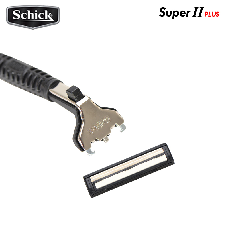 6 лезвий + 1 бритва, оригинальная бритва для лица Schick Super 2 PLUS, витамин B5, для мужской бритвы, опыт смазки