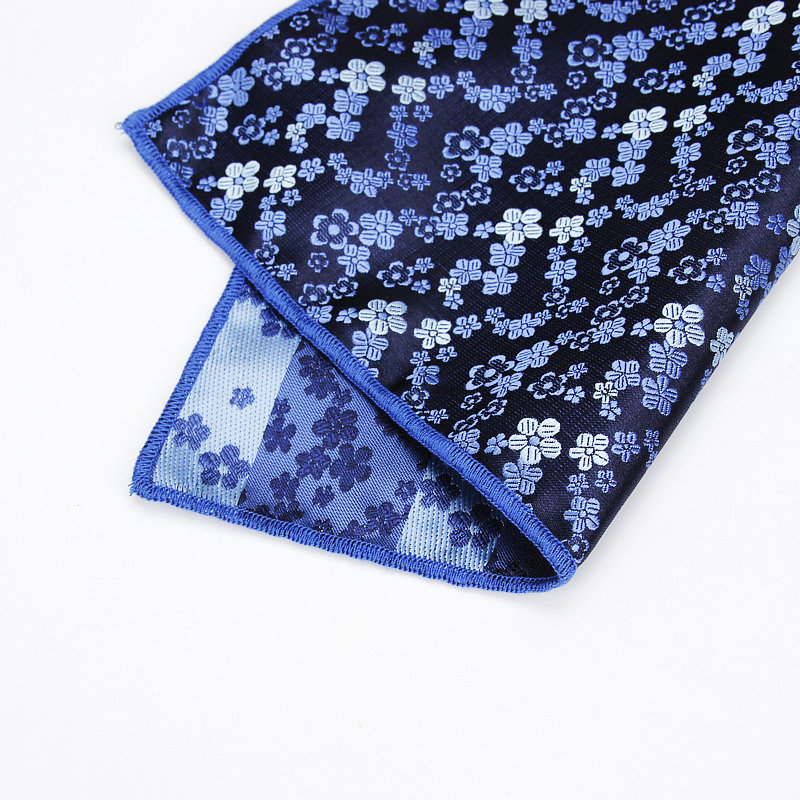 Носовой платок мужской, Шелковый, с цветочным узором