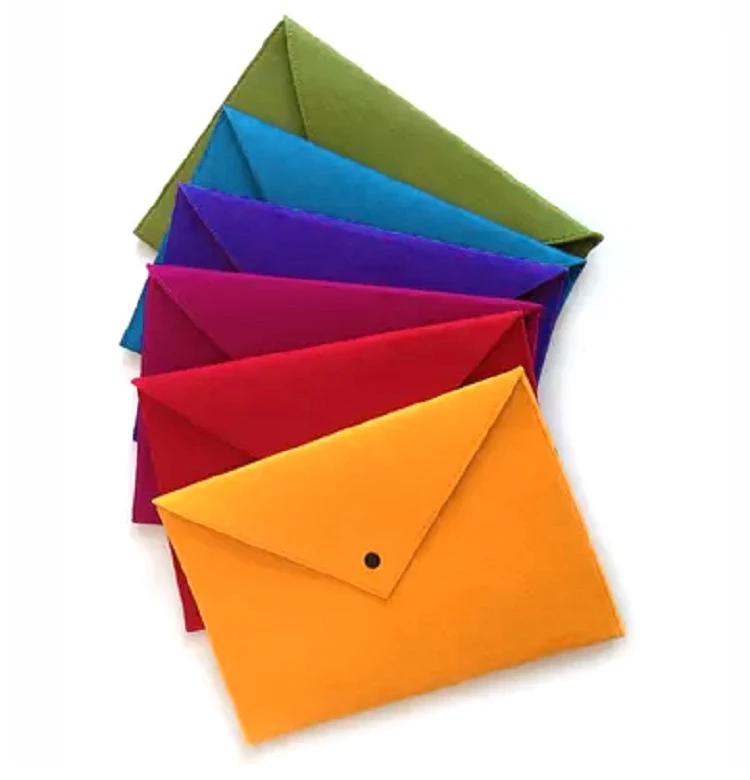 Simple A4 Big Capacity Document Bag pad Business Briefcase File Folders Chemical Felt Filing Product 5colors available