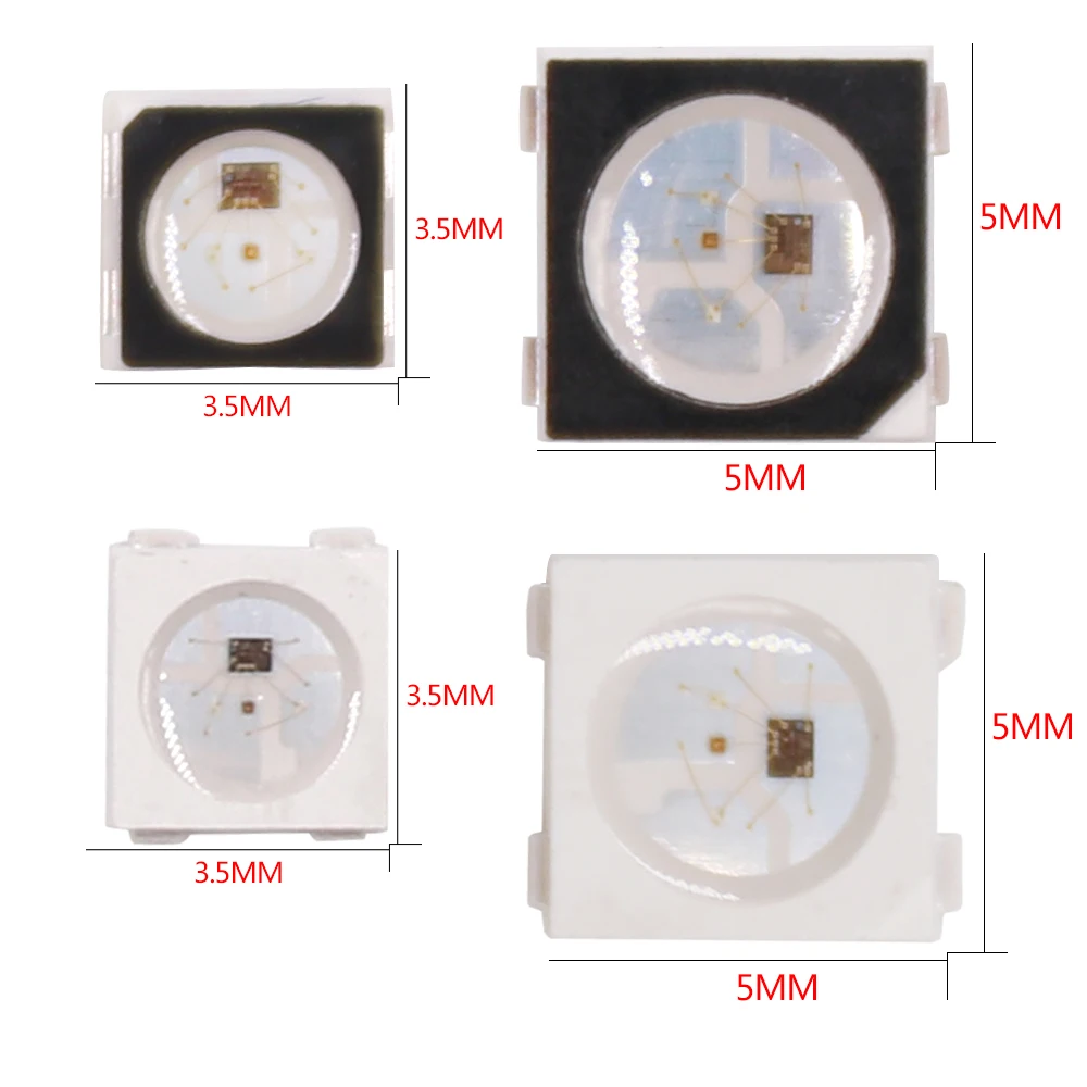 Riêng Địa Chỉ SK6812 Mini 3535 5050 SMD RGB DẪN Chip Pixel Kỹ Thuật Số Trắng/Đen như WS2812B Leds DC5V 2 ~ 1500 Cái
