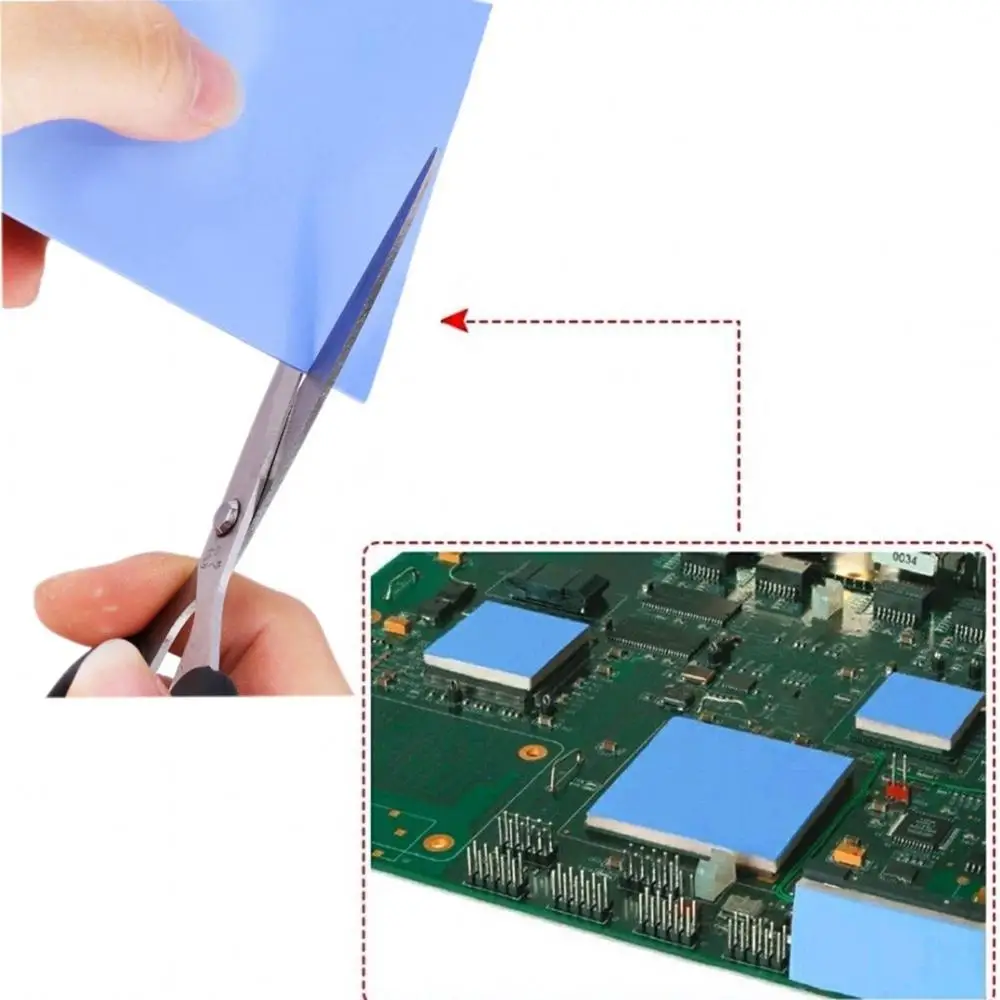 Younuon 100X100 Mm 0.5 Mm 1 Mm 1.5 Mm 2 Mm 3 Mm 4 Mm 5 Mm Tichkess nhiệt Miếng Lót CPU Tản Nhiệt Miếng Lót Làm Mát Dẫn Điện Silicone Nhiệt