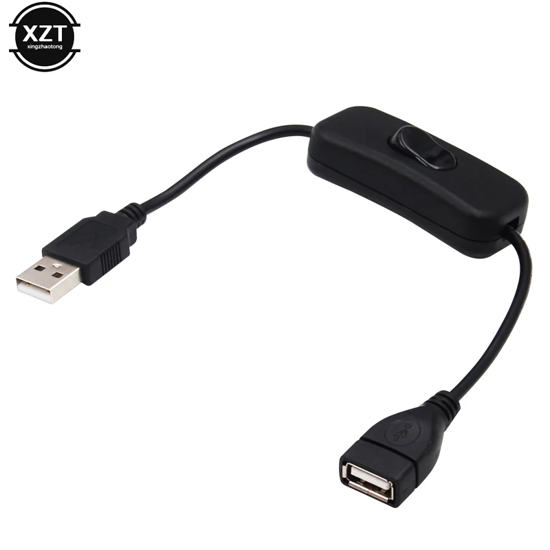 28CM USB Cable with Switch ON/OFF Cable Extension Toggle for USB Lamp USB Fan Power Supply Line Durable HOT SALE Adapter