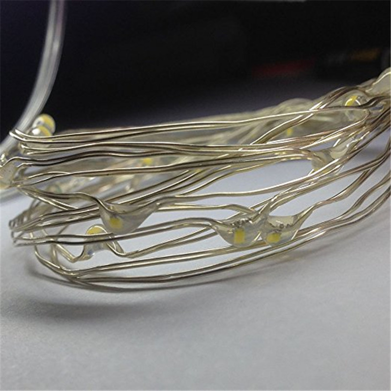 2M 20 3M 30 5M 50 10M 100 Đèn Led Tiên Đèn Chạy Bằng Pin AA Bạc Led dây Đồng Dây Đèn Trang Trí Cổ Tích Đèn