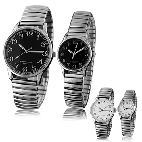 2018 paar Liebhaber Uhr Männer Frauen Design Vintage Legierung Quarz Analog Dehnbar Armbanduhr 1MAG 6T5K C2K5W
