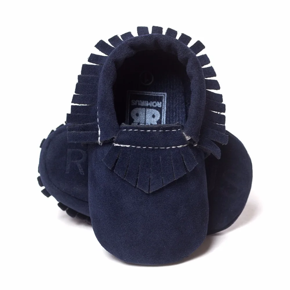 Navy Blau Baby Erste Wanderer Neugeborenen Schuhe Fringe Weiche Komfortable Training Walking Schuh Bebe Mokassins Mode Pantoffel