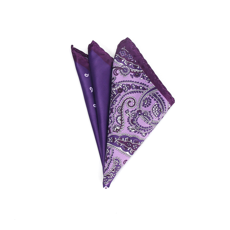 2018 Brand New Men's Handkerchief Vintage Paisley Dot Solid Pocket Square Soft Silk Hankies Wedding Party Hanky Chest Towel Gift