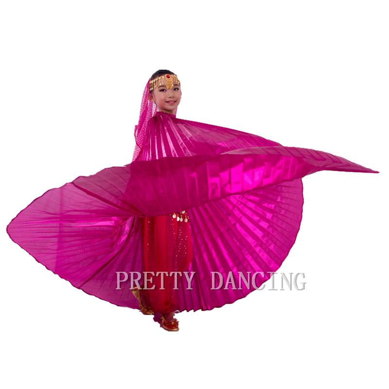 Asas trajes crianças vestido de dança do ventre para meninas presente roupas de dança do ventre bollywood dancewear crianças cosplay asas com varas