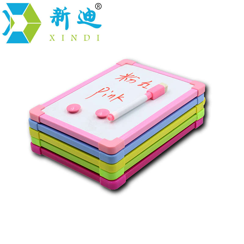 XINDI-Mini quadro magnético para crianças, Dry Wipe Board, Mini desenho White Boards, pendurado Board, Free Marker Pen, 20.6x18.5cm